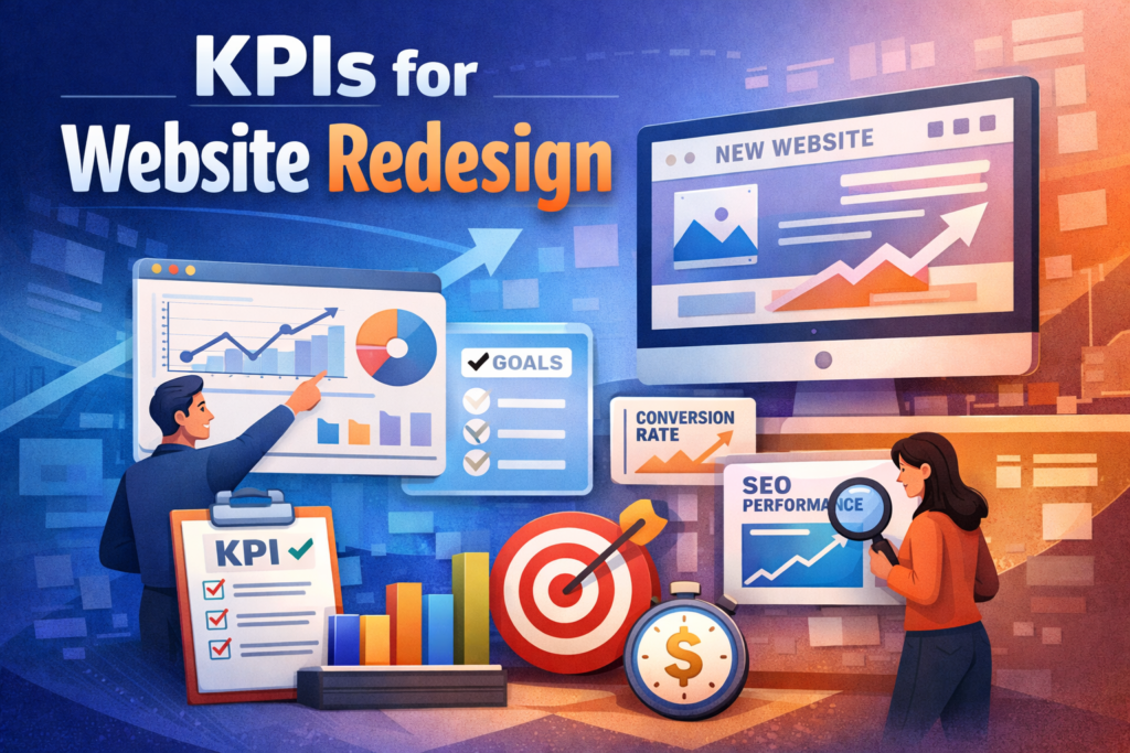 Website redesign KPIs analysis